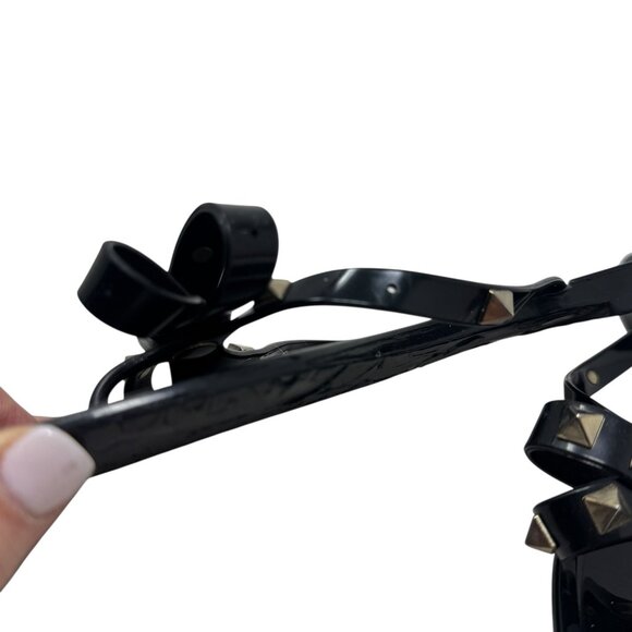Valentino Garavani Rockstud Jelly Flip Flop thong sandals black size 37 7 - Picture 9 of 12
